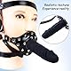 ALMYMM Fetish Mask with Double-Headed Penis Mouth Gag Extreme with Silicone Realistic Dildo Ball Mouth Gag BDSM Mouth Gag, Bondage SM Fun Sex Toys for Adult Couples Men and Women