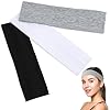 Oamwrae 3 Piezas Diadema Mujer, Elasticas Cinta Pelo Deporte Bandana Hombre Banda Cabello Deportivo Correr Diademas Niña Turbantes Banda Headband Accesorios Pelo para Yoga Bicicleta Tenis