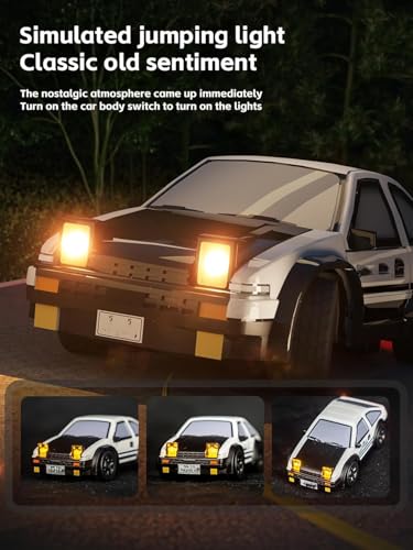 Image of Samtop Mini RC Drift Car for Adults, 1 /64 Rc Small RC Car Desktop Remote Control Cars with LED Lights, 4 * 4 Desk Drifting Crawler for Race, Hobby Gifts and Toys