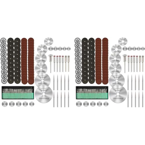 Image of Serplex 350PCS Cutting Wheel Set for Rotary Tool HSS Diamond Discs 6PCS 10PCS Resin Circular Saw Blades 30PCS with 1 /8 Inch Shank for Wood Metal Plastic Stone Cutting