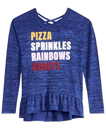 Epic Threads Big Girls Sweater-Knit Top (Navy, L (14))