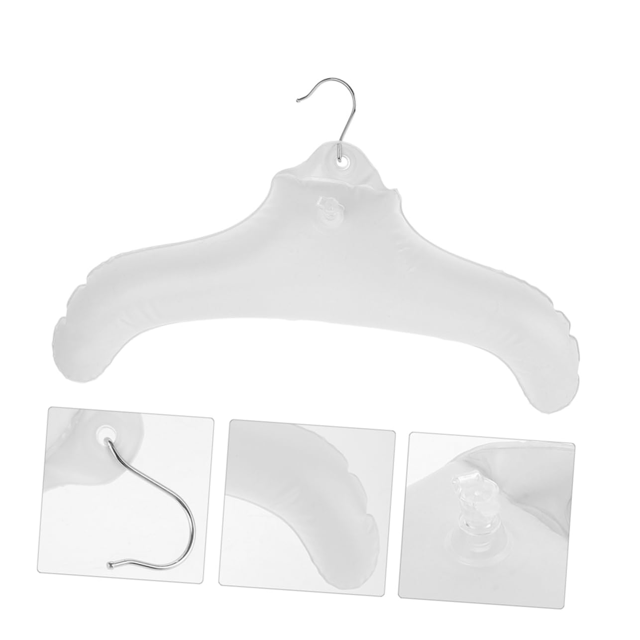 OFFSCH 2pcs Inflatable Hanger Clothes Rack Travel Clothes Hangers- Fold up Travel Hangers Inflatable Coat Hangers Coat Holders Rack Drying Rack Hanger Inflatable Clothes Drying Rack Iron