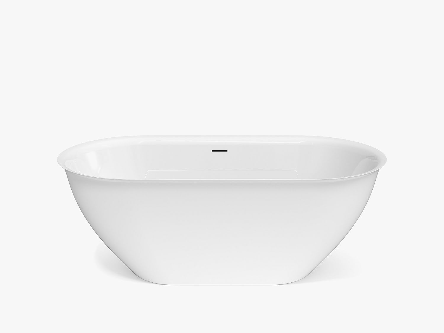 Vente-unique - Bañera exenta Sortino - L 160cm x A 80cm x H 58cm - acrílico - blanco
