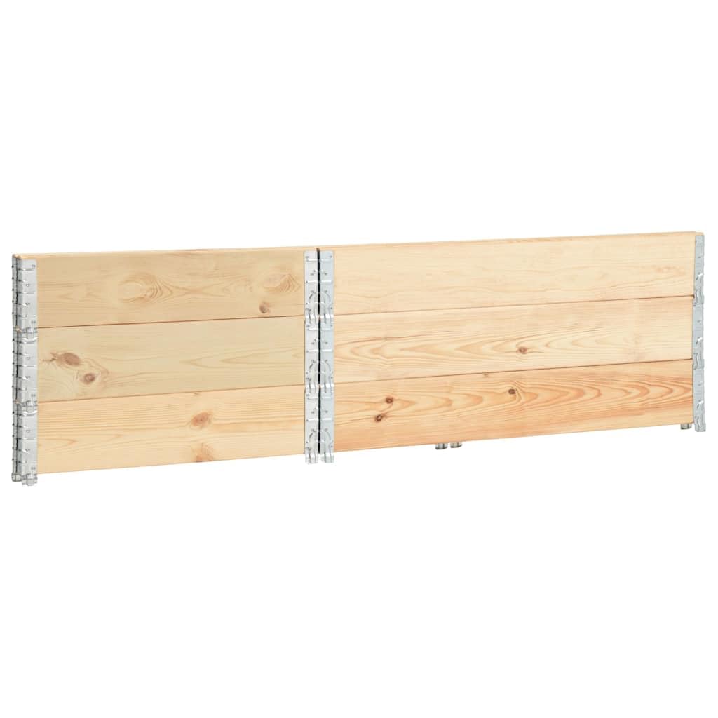 Paletten-Aufsatzrahmen 3er Set 100x150 cm Kiefernholz klappbar stapelbar für Paletten Hochbeet Aufsatzrahmen Holz