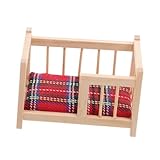 Diseño realista: mejore su casa de muñecas con cuna de madera en miniatura, que presenta un diseño realista que agrega y autenticidad a los accesorios del dormitorio de su casa de muñecas