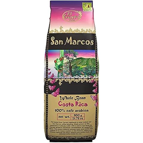 Costa Rican Coffee Medium Roast Whole Bean (31.75oz) - 100% Fresh Arabica Beans, Shade Grown & Local Sourced from San Marcos Village - Costa Rican Souvenirs, Perfect Coffee Lover Gift Cover
