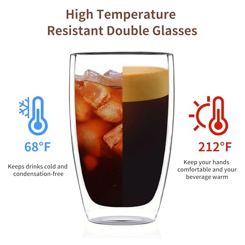 MESNEY 17oz Double Wall Coffee Mugs