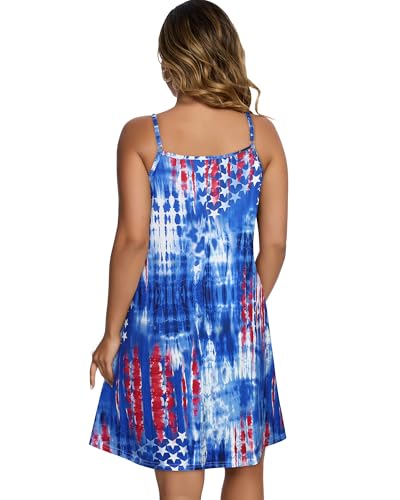 Image of JOELLYUS Womens Spaghetti Strap Dress Summer Dresses Beach Cover Ups Casual Sundresses with Pockets 2026