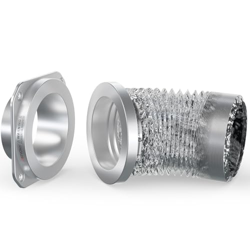 JEEVONY Magnetic Dryer Vent Coupling DV180 Airtight Seal Dryer Vent Connector Kit Easy to Clean...