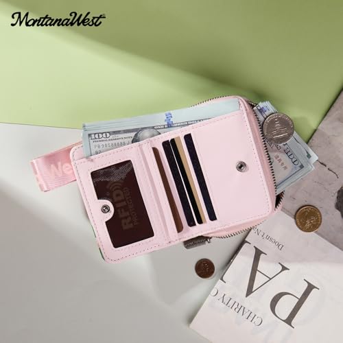 Image of Montana West Wallet for Women Cactus Print Wristlet Wallet with Rfid Blocking Lining Minimalist Lightweight & Easy to Carry