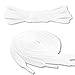 Canwn Lacets Plats, [3 Paires] Lacets Durable pour Baskets Remplacement de Lacets pour Chaussures de Sport Décontractées - Largeur: 8 mm - Blanc