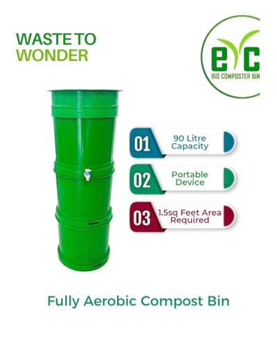 Image of Bio Composting Bin Set with Coco Peat Blocks, Green, 30L Capacity (Green, 3 BIN)
