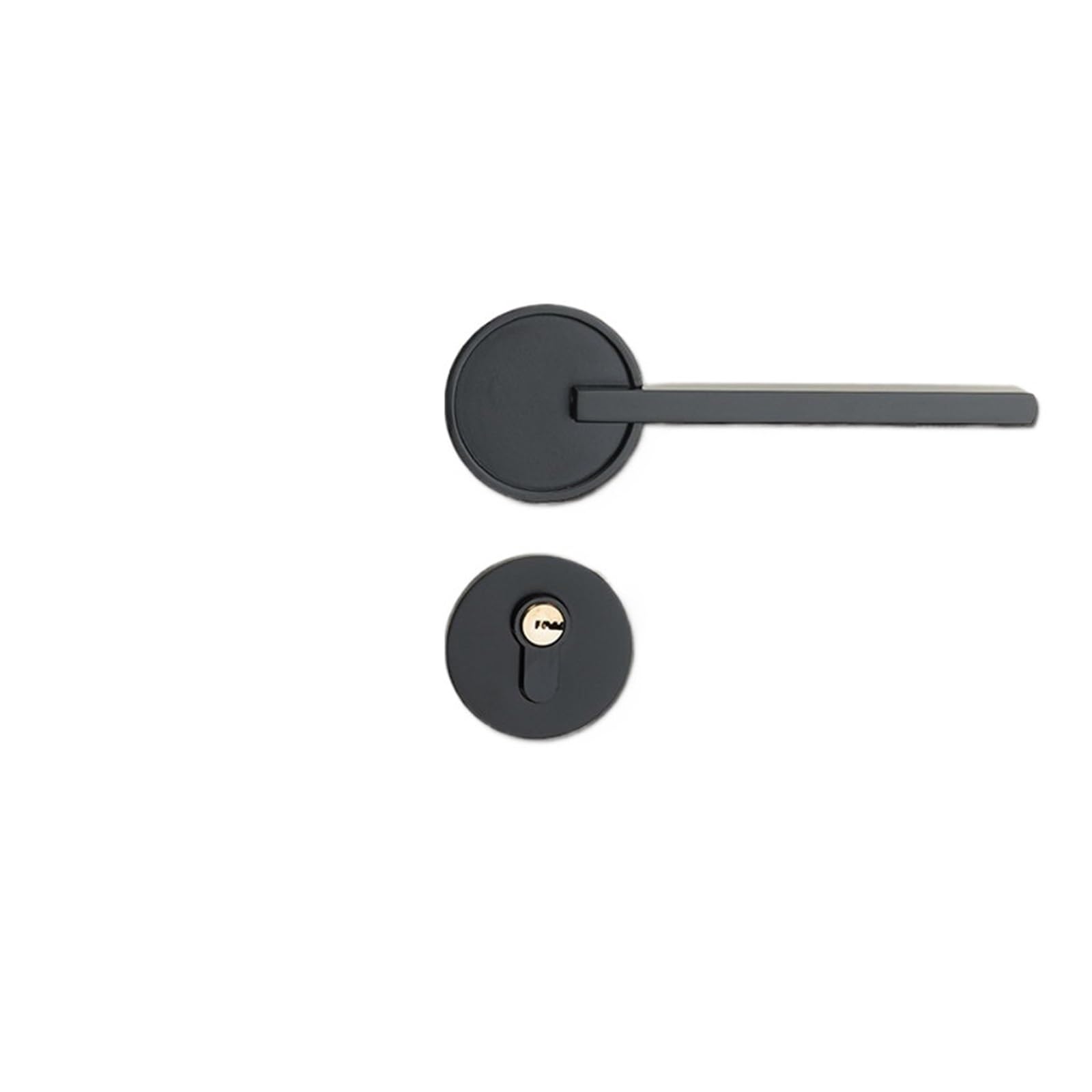 NYRXRYTCA Bedroom Door Lock Indoor Nordic Modern Simple Magnetic Silent Lock Household Split Lock Room Wooden Door Door Handle(Ya Black silent 35-50mm)
