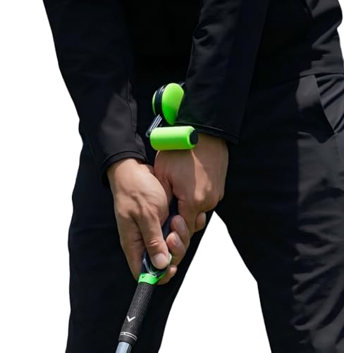 2-in-1 Golf Swing Trainer Aid - Wrist Hinge & Square Clubface Control with Instant Tactile Feedback - Ergonomic Corrective Grip for Perfect Hand Position - Fix Slice & Build Muscle Memory