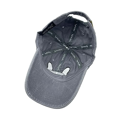 Boné de beisebol masculino Waldeal bordado Boston Terriers ajustável vintage, Cinza, One Size