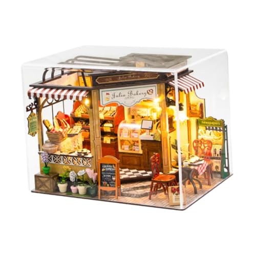 Kit de Bricolaje en Miniatura para casa de muñecas con Decoraciones, minimodelo de casa Hecho a Mano para la Familia