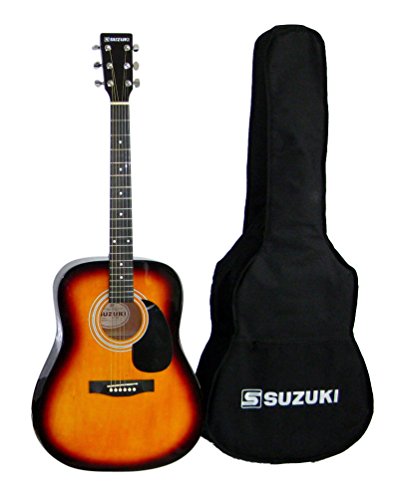 SUZUKI SDG2SB Guitare Folk sunburst Multicolore - Les Beatles, Paul McCartney, John Lennon, RIngo Starr, George Harrison SUZUKI SDG2SB Guitare Folk sunburst Multicolore
