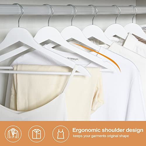 ELONG HOME Wooden Hangers 30 Pack, Wood Hangers with Extra Smooth Finish by ELONG HOME - Used condition - Image 9