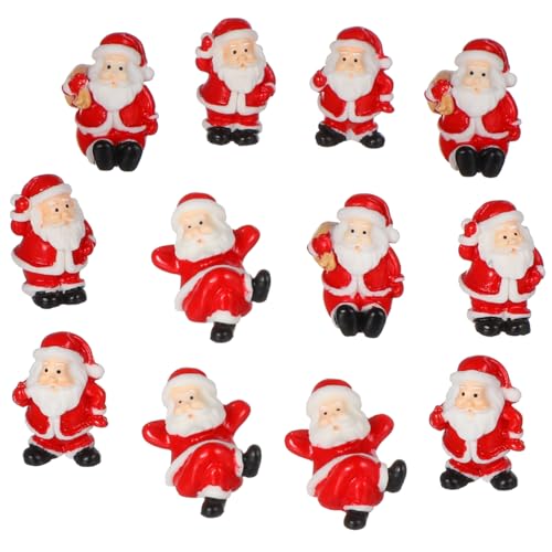 Figurines de Noël en résine miniature pour maison de poupée et jardin
