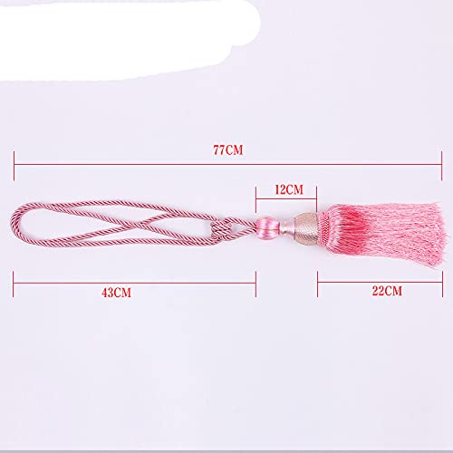 Meetee 1 Paire (2 pièces) 77 cm Rideau Gland Embrasse Pendentif Accessoires Porte-Balle Ceinture Suspendue pour la décoration intérieure TF001-vert armée