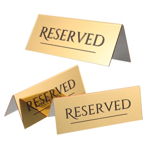 FUNOMOCYA 3pcs Reserved Table Signs for Wedding Party Elegant Reserved Signs for Chairs and Tables for Restaurants Banquets and Events Easy to Update Seating Information Versatile Seating