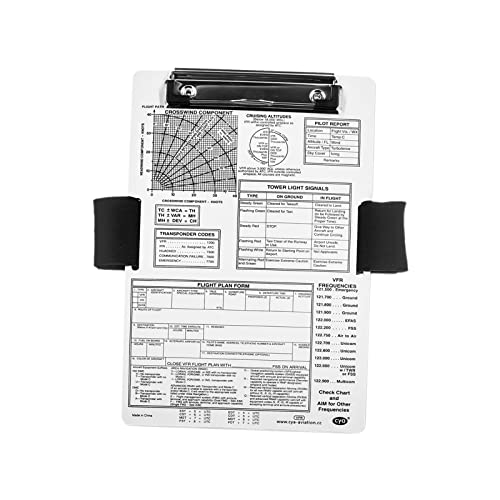 Flying bloc-notes aviation VFR mini kneeboard rigide pour cuisse - 7
