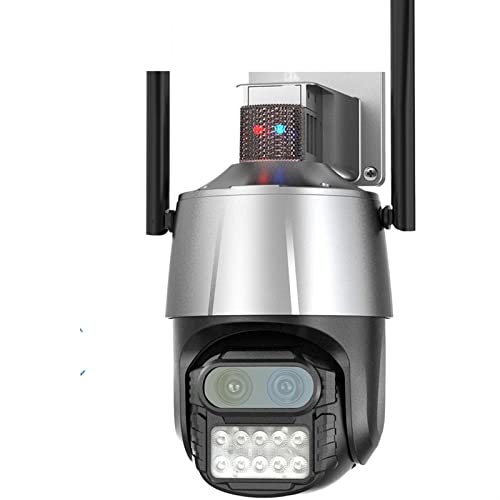 Kits de vigilancia DVR, Cámara IP PTZ 4K de 8MP, lente Dual, Zoom 8X, Audio, cámara for exteriores, detección de movimiento, luz de policía, alarma, cámara de videovigilancia CCTV ,CCTV al aire libre(
