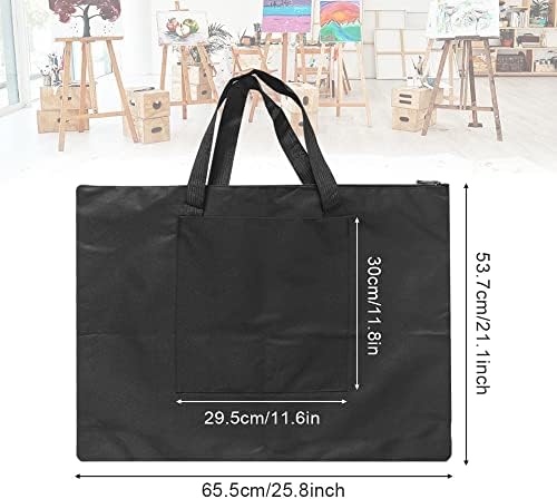 CORSEHILD A2 Painting Drawing Board Storage Bag Organizer Case Canvas,Art Portfolio Carrying Bag A2 Artist Portfolios Carry Case A2 Waterproof Artist Portfolio Case for Artwork Drawing Painting(Black)