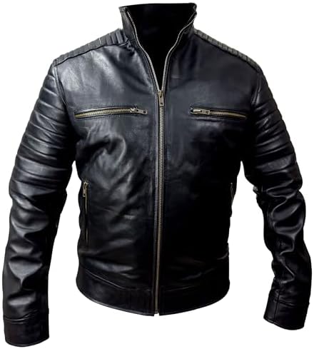 ジャケット・アウター Vnintage leather mods coat The Next Mens Causal Vintage Leather Jacket Coat Male Outfit