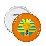 Alten Ägypten Abstrakt Dekorative Muster Sacrifice Pharao Tutanchamun Art Muster Runde Pins Badge Button Kleidung Dekoration 5 x xxl