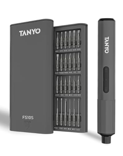 TANYO Mini Electric Screwdriver, 51 in 1 Precision Screwdriver Set Rechargeable, Small Cordless Screwdrive with 48 S2 Bits, 400mAh Battery LED Light Power Repair Tool Kit for PC RC