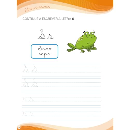 Cartilha de Alfabetização. Caligrafia Letra Cursiva