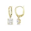 1/2 to 4 Carat Round Lab Grown Diamond Dangle Drop Earrings for Women I 14k Gold Earrings (G-H/D-E-F, VS1-VS2, 0.5 to 4 cttw) 4-Prong Set Brilliant Cut Diamond Leverback