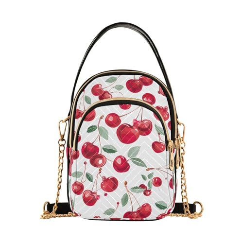 UMIRIKO Cherry Red Small Crossbody Bags for Women Adjustable Strap