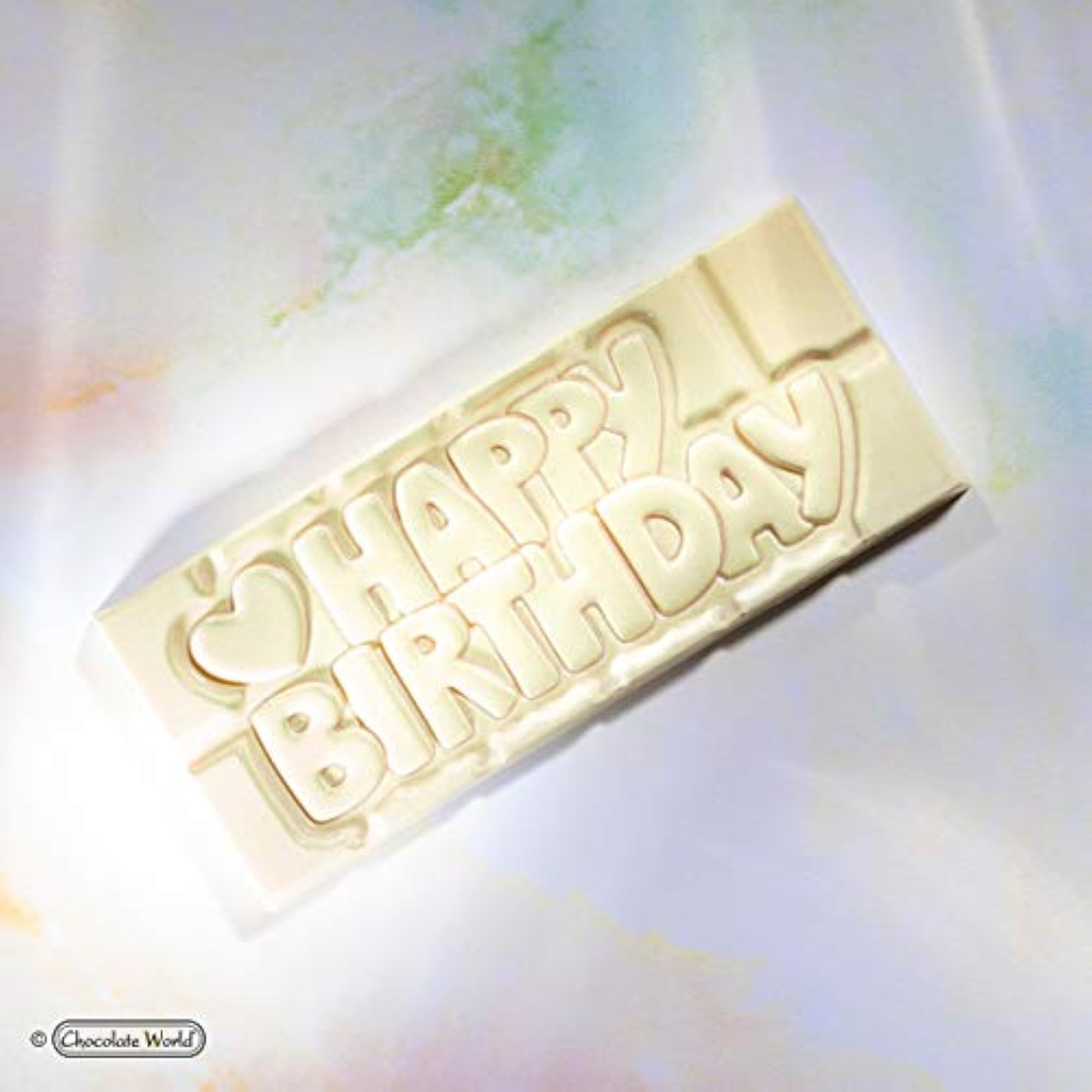Happy Birthday Polycarbonate Candy Mold with 4 Cavities