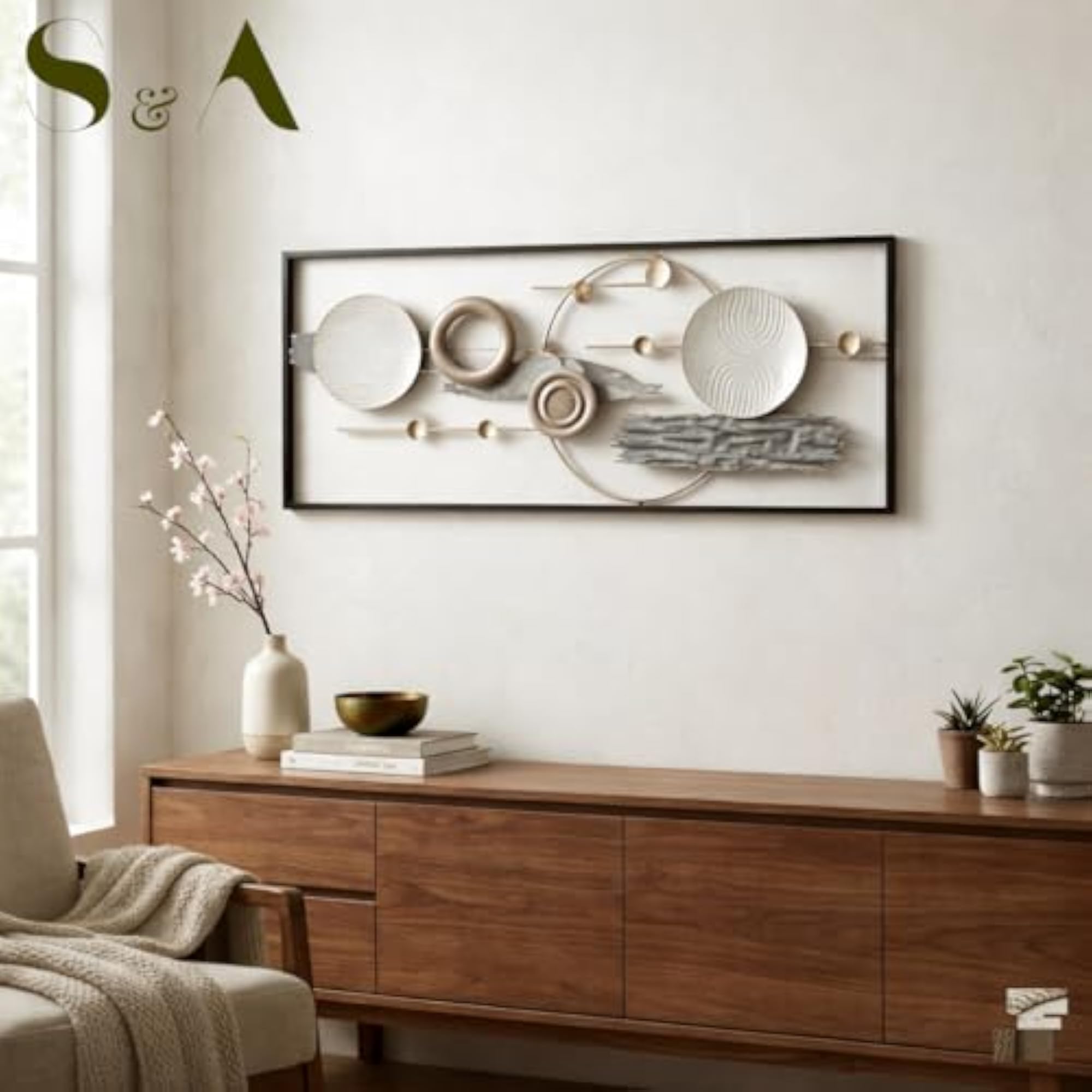 Modern Abstract Metal Wall Art Home Decor Panel