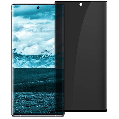 Galaxy Note 10 Plus Privacy Screen Protector Tempered Glass [Anti-spy, Anti-glare, 9H Hardness, Anti-shatter, Touch Sensitive, 3D Curved Coverage] HD Glass Film for Samsung Galaxy Note 10+ 5G (6.8
