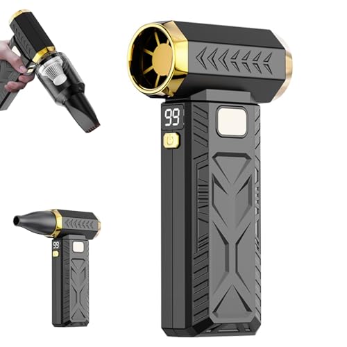 CAKEEYUM Spazzaneve Senza Fili, Potente Asciugatore per Auto a 6 Livelli con Motore ad Alta velocità, Spazzaneve Elettrico Portatile da 6000mAh per Auto, Tastiera, Domestica, Mini, Mini Turbo Bl