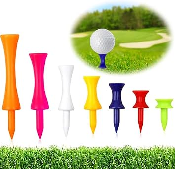 Adhere Golf Tees plastic Castle Golf Tees, Small Castle Tees,near Unbreakable Mixed Sizes Value 100 or 120 Counts, Golf Practice Tees