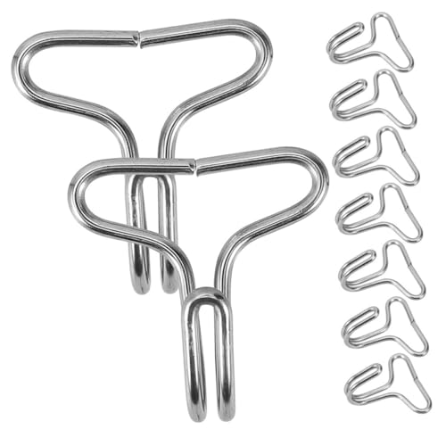 Garneck 100 Piezas Gancho De Acero Inoxidable Ganchos De Bolso Para Coche Ganchos De Reposacabezas Para Coche Cubiertas De Autos De Asiento Essentials De Viaje Por Carretera Plata