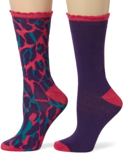 Betsey Johnson Women's 2 Pack Betsey Signature Crews Gift Box