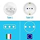 Reiseadapter, 3er Pack DE auf IT Reisestecker Adapter 2 Pin Europa auf 3 Pin Italien Stecker Typ L Schuko Adapter EU auf Italien Chile, Weiß