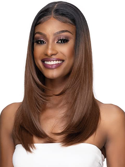 Janet Collection Melt 13x6 Frontal Part Lace Wig - POLINA (1B)