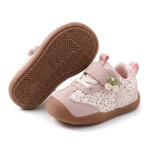 TootyTots Baby Lauflernschuhe Jungen Mädchen Leichte Turnschuhe mit Rutschfester Gummisohle Atmungsaktiv Weiche Sohle Breite Zehenkammer für Kleinkinder Indoor Outdoor