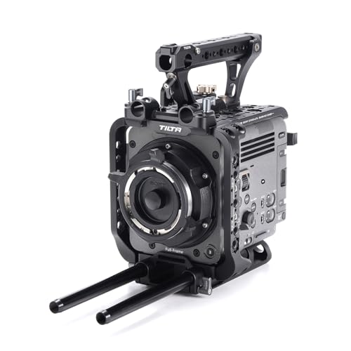Image of Tilta Camera Cage Compatible with Sony BURANO | Arri Rosettes, 1 /4 inch-20 and 3 /8 inch-16 Threads | w /Top Handle, Left /Right Side Arm, Battery Plate (Full Camera Cage)