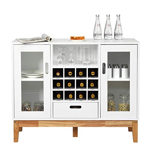 image for Giantex Buffet Sideboard, Wood Kitchen Server, Storage Cupboard, Wine 