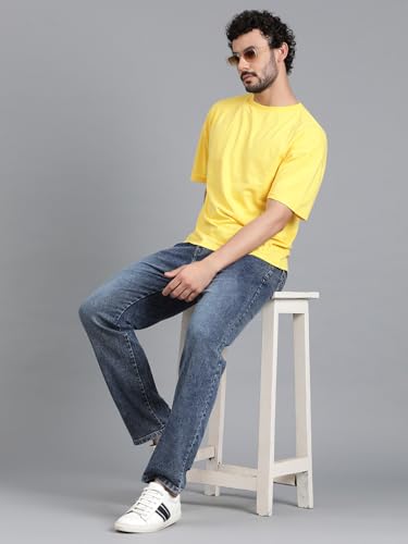 Image of KOTTY Men's Solid Oversized Fit T-Shirt