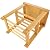 ASelected 16 Inch Bamboo Shower Stool Wood Shower Bench 3-Tier Waterproof Wooden Bamboo Foot Stool Seat Stool with Storage Shelf, Small Bench for Bathroom Living Room