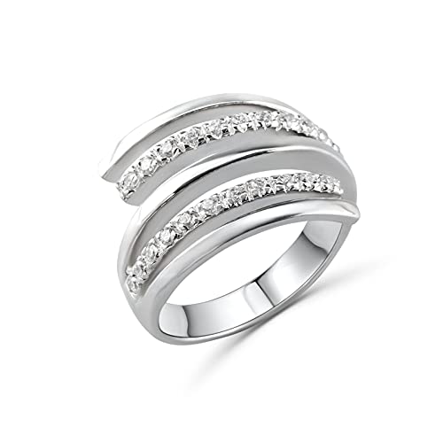 Bague bandage contrarié Femme Argent 925 idée cadeau anniversaire et fête des mères