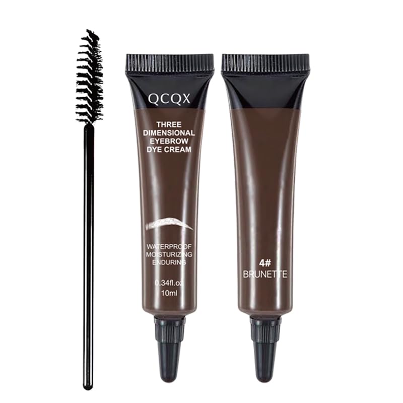 QCQX Eyebrow Gel Three Dimensional Eyebrow Dye Cream, Brow Tint Waterproof and Sweatproof, Volumizing Long Lasting Eyebrow (CHOCOLATE)